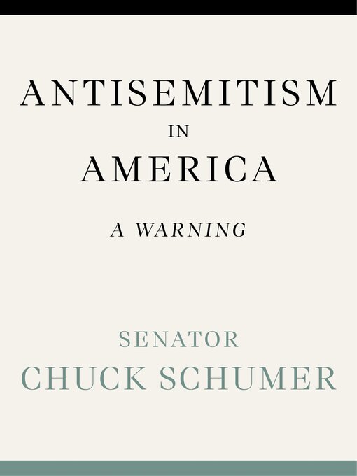 Title details for Antisemitism in America by Chuck Schumer - Wait list